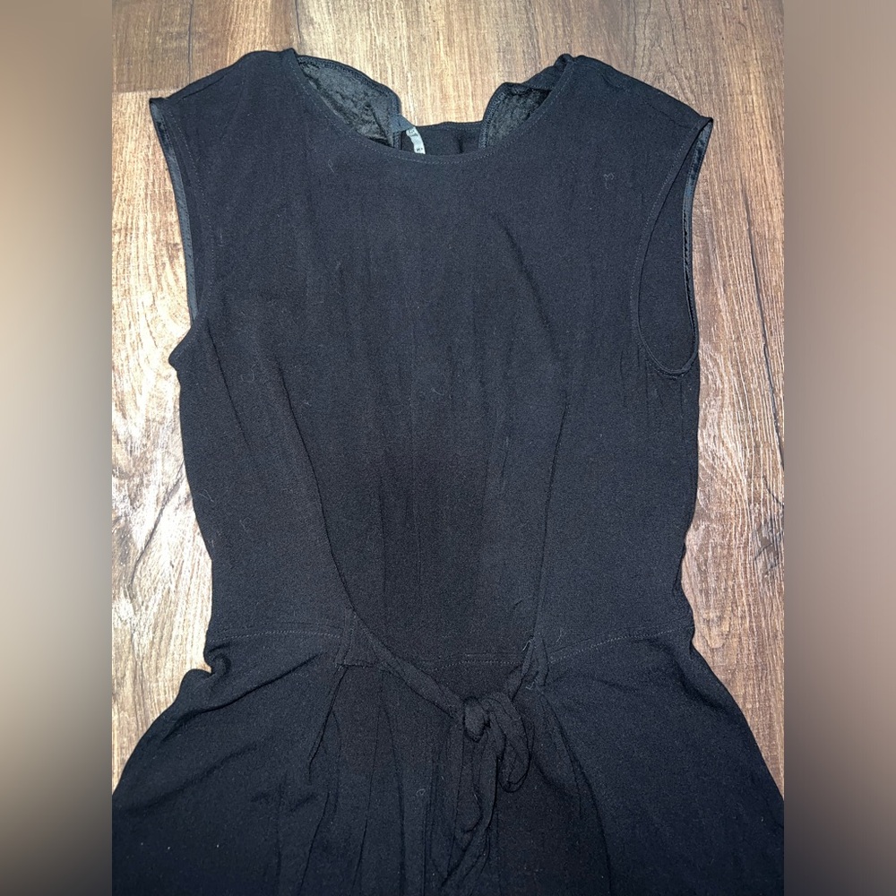 Zara Basic Collection Black Tie Front Romper - image 2